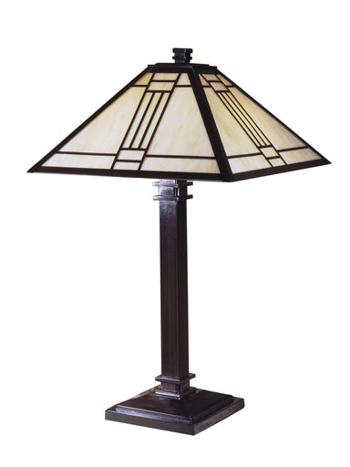 Noir Mission Two Light Table Lamp