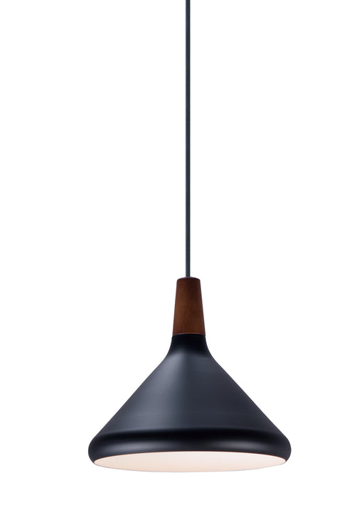 Maxim - 11350WNBK - One Light Pendant - Nordic - Walnut / Black