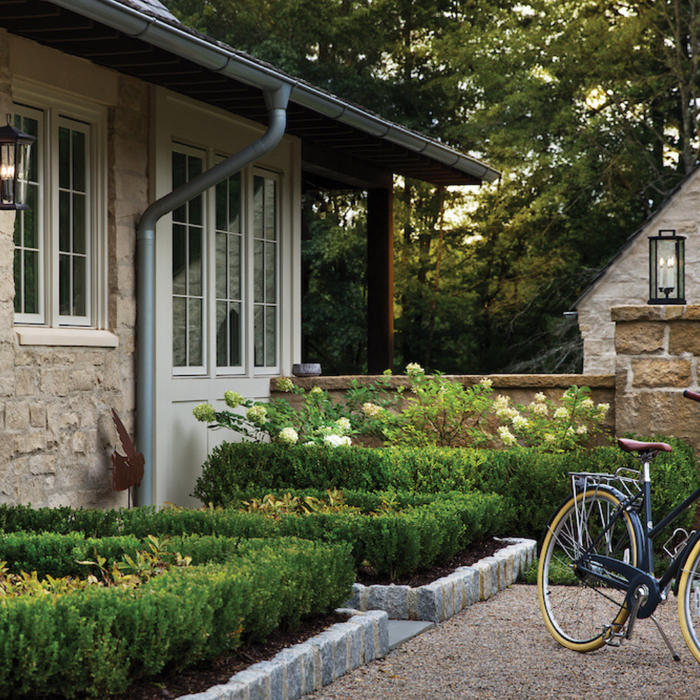 Front porch with a bicycle sitting outside