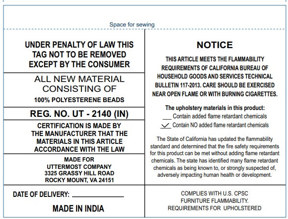 Narol Pouf Charcoal And Black-Furniture-Uttermost-Lighting Design Store