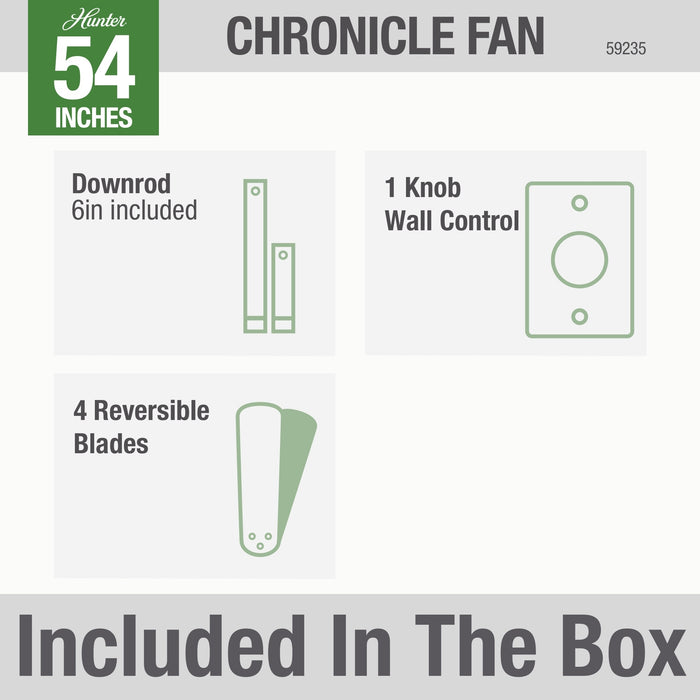 Chronicle 54" Ceiling Fan-Fans-Hunter-Lighting Design Store
