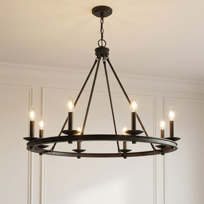 Middleton Eight Light Chandelier Matte Black
