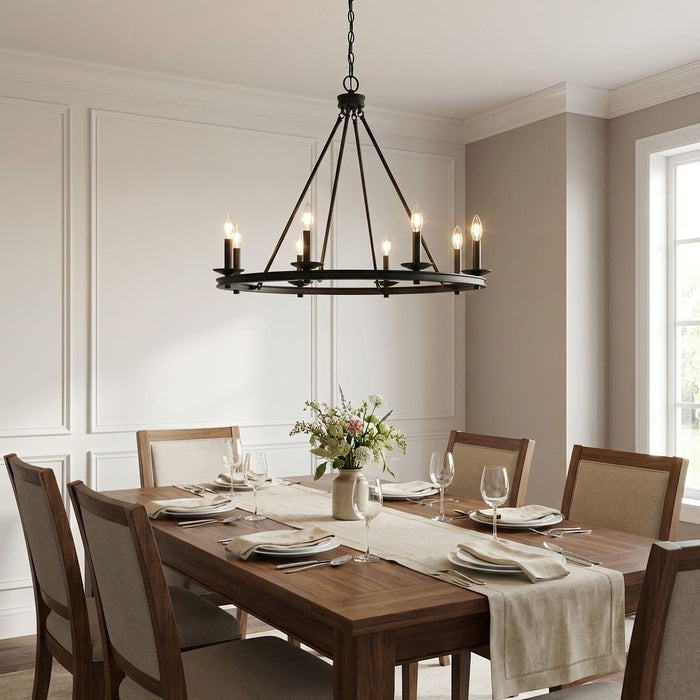 Middleton Eight Light Chandelier Matte Black
