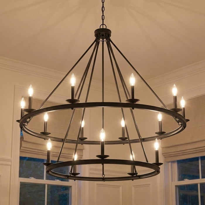 Middleton 15 Light Chandelier Matte Black