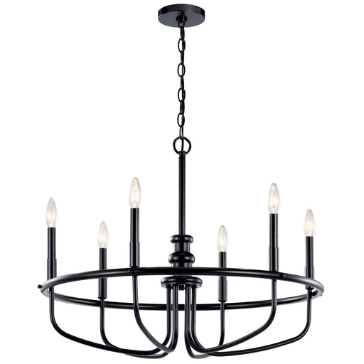 Capitol Hill Six Light Chandelier Black
