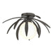 Hubbardton Forge - 124350-SKT-07-GG0631 - One Light Semi-Flush Mount - Dahlia - Dark Smoke