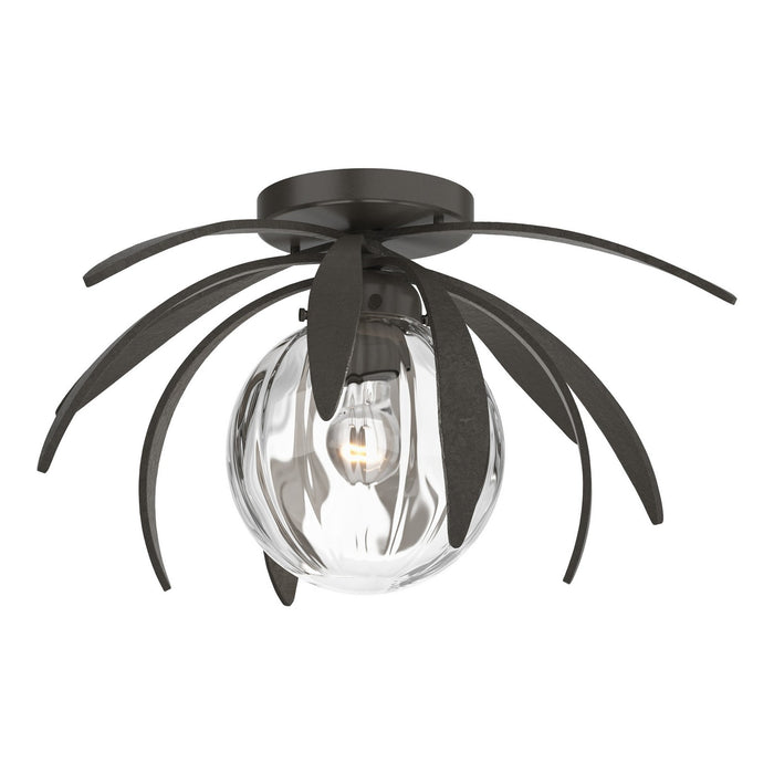 Hubbardton Forge - 124350-SKT-07-LL0631 - One Light Semi-Flush Mount - Dahlia - Dark Smoke