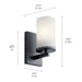 Kichler - 45495BK - One Light Wall Sconce - Crosby - Black