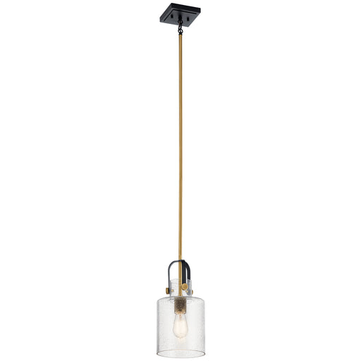 Kitner One Light Pendant Natural Brass