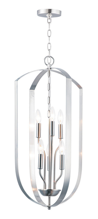 Maxim - 10039SN - Six Light Chandelier - Provident - Satin Nickel