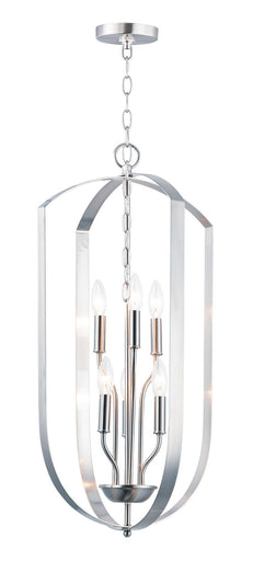 Provident Six Light Chandelier Satin Nickel