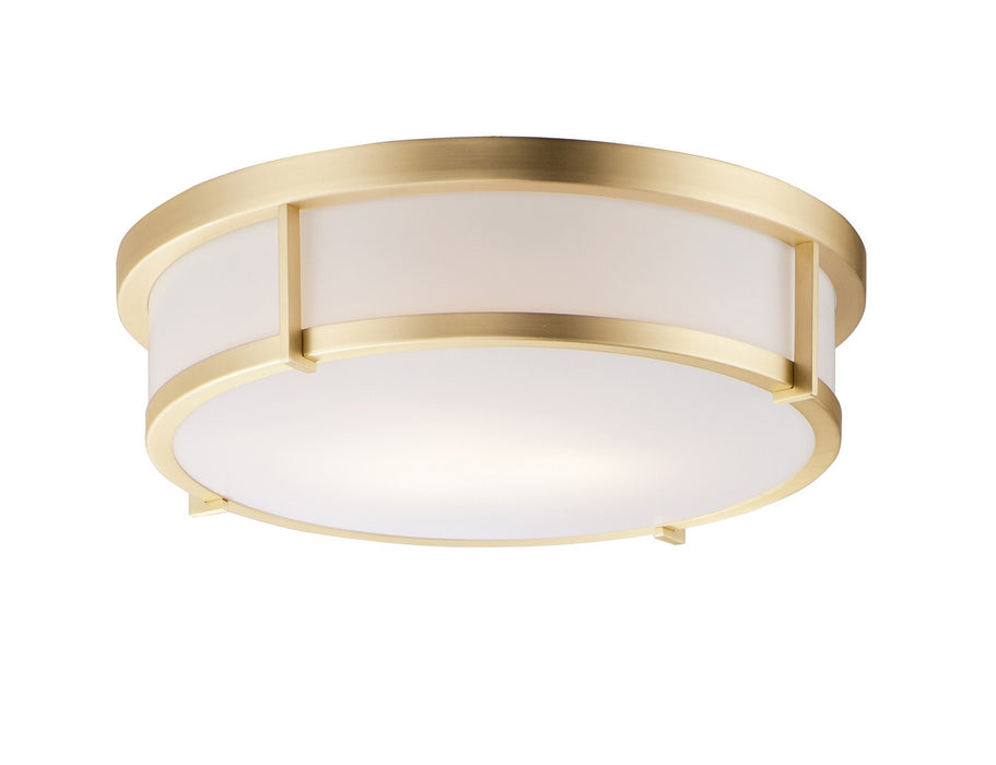 Maxim - 10270WTSBR - Three Light Flush Mount - Rogue E26 - Satin Brass