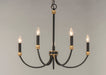 Maxim - 11375BKAB - Five Light Chandelier - Charlton - Black / Antique Brass