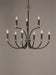 Maxim - 11377BKAB - Nine Light Chandelier - Charlton - Black / Antique Brass
