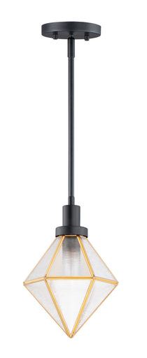 Adorn One Light Pendant Black / Burnished Brass