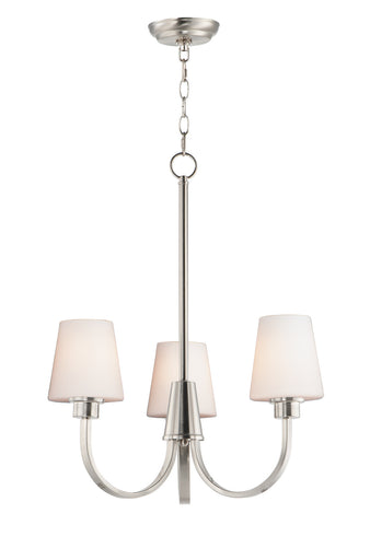 Shelter Three Light Chandelier Satin Nickel