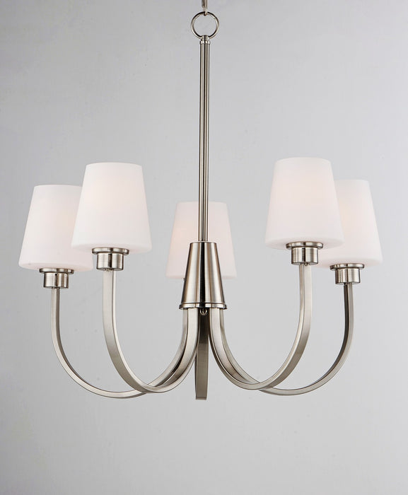 Maxim - 11825SWSN - Five Light Chandelier - Shelter - Satin Nickel