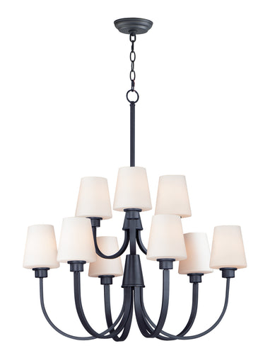 Shelter Nine Light Chandelier Black