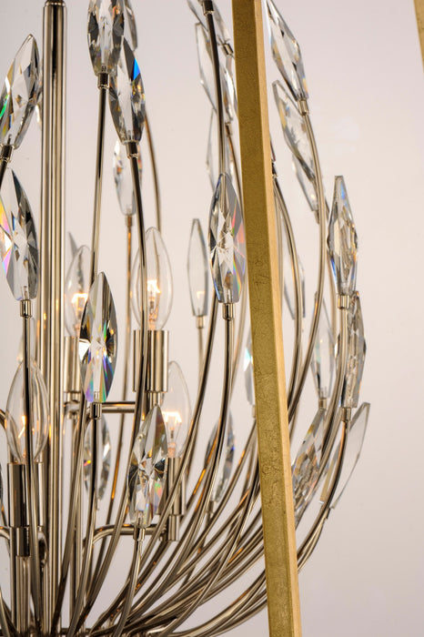 Maxim - 32406BCPNGL - Six Light Pendant - Bouquet - Polished Nickel / Gold Leaf