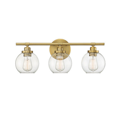 Carson Three Light Bath Bar Warm Brass