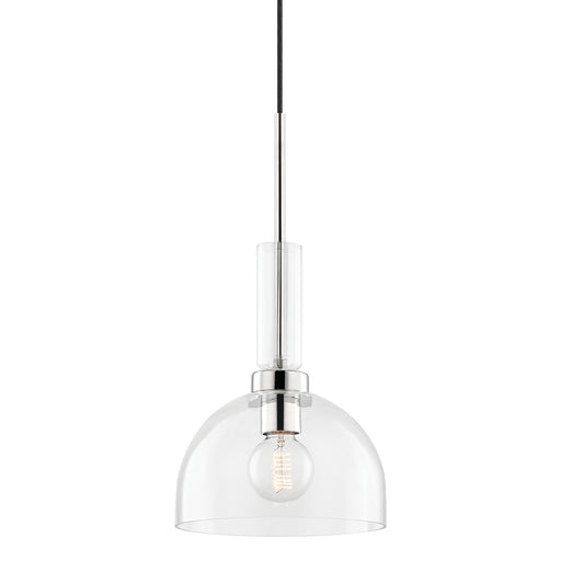 Tabitha One Light Pendant Polished Nickel