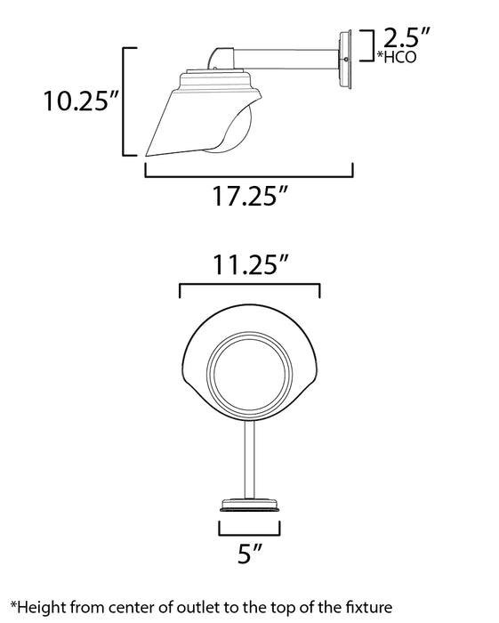 Habit One Light Outdoor Wall Sconce-Exterior-Maxim-Lighting Design Store