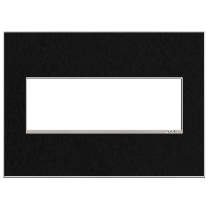 Legrand - AWM3GBLS4 - Gang Wall Plate - Adorne - Black Stainless