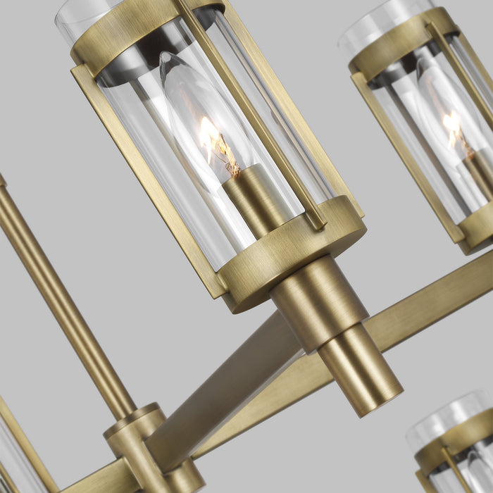 Visual Comfort Studio - LC1038TWB - Eight Light Chandelier - Flynn - Time Worn Brass