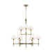 Visual Comfort Studio - LC1069TWB - Nine Light Chandelier - Robert - Time Worn Brass