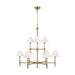 Visual Comfort Studio - LC1069TWB - Nine Light Chandelier - Robert - Time Worn Brass