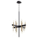 Quorum - 60-16-6980 - 16 Light Chandelier - Luxe - Textured Black w/ Aged Brass