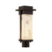 Justice Designs - ALR-7542W-DBRZ - LED Post Mount - Alabaster Rocks - Dark Bronze