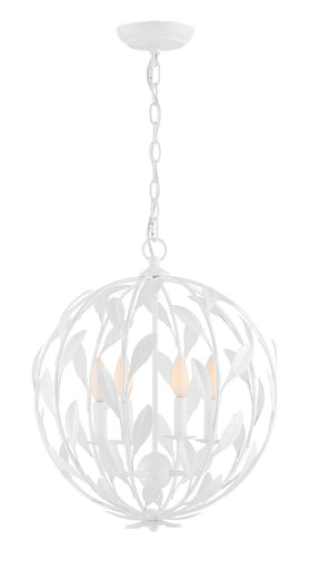 Broche Four Light Chandelier Matte White