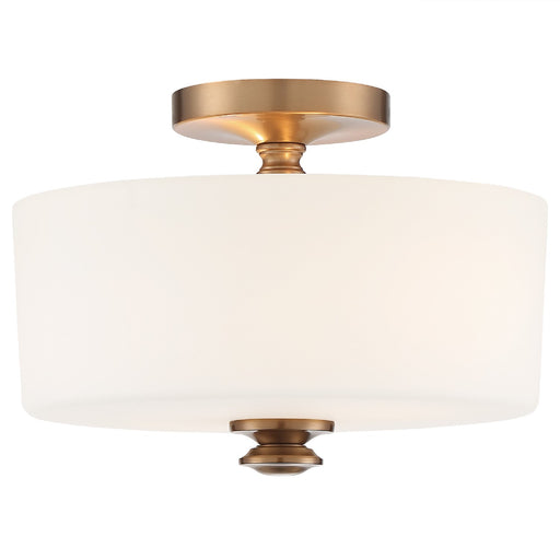 Travis Two Light Semi Flush Mount Vibrant Gold