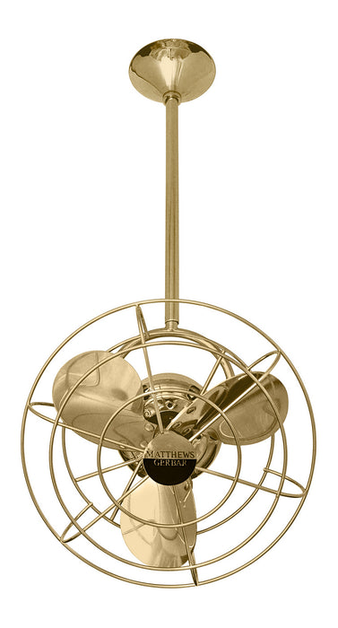 Matthews Fan Company - BD-PB-MTL - 16 Inch Ceiling Fan - Bianca Direcional - Polished Brass