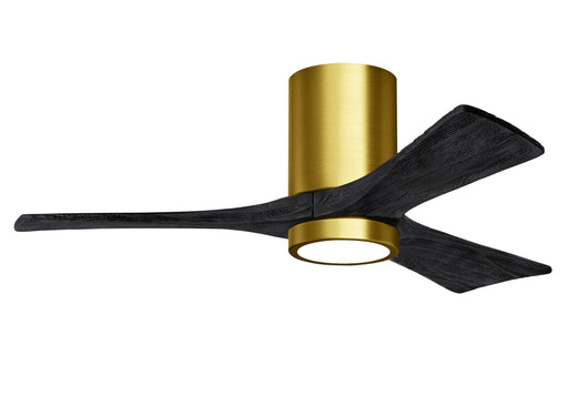 Matthews Fan Company - IR3HLK-BRBR-BK-42 - 42 Inch Ceiling Fan - Irene-3HLK - Brushed Brass