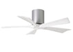 Matthews Fan Company - IR5H-BN-MWH-42 - 42 Inch Ceiling Fan - Irene-5H - Brushed Nickel