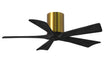 Matthews Fan Company - IR5H-BRBR-BK-42 - 42 Inch Ceiling Fan - Irene-5H - Brushed Brass