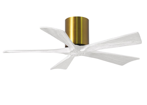 Matthews Fan Company - IR5H-BRBR-MWH-42 - 42 Inch Ceiling Fan - Irene-5H - Brushed Brass
