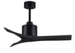 Matthews Fan Company - MW-BK-BK-42 - 42 Inch Ceiling Fan - Mollywood - Matte Black