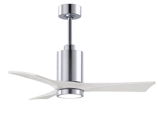 Matthews Fan Company - PA3-CR-MWH-42 - 42 Inch Ceiling Fan - Patricia - Polished Chrome