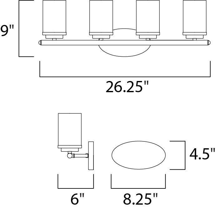 Corona Bath Vanity Light-Bathroom Fixtures-Maxim-Lighting Design Store