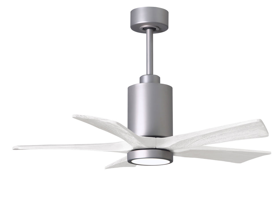 Matthews Fan Company - PA5-BN-MWH-42 - 42 Inch Ceiling Fan - Patricia - Brushed Nickel