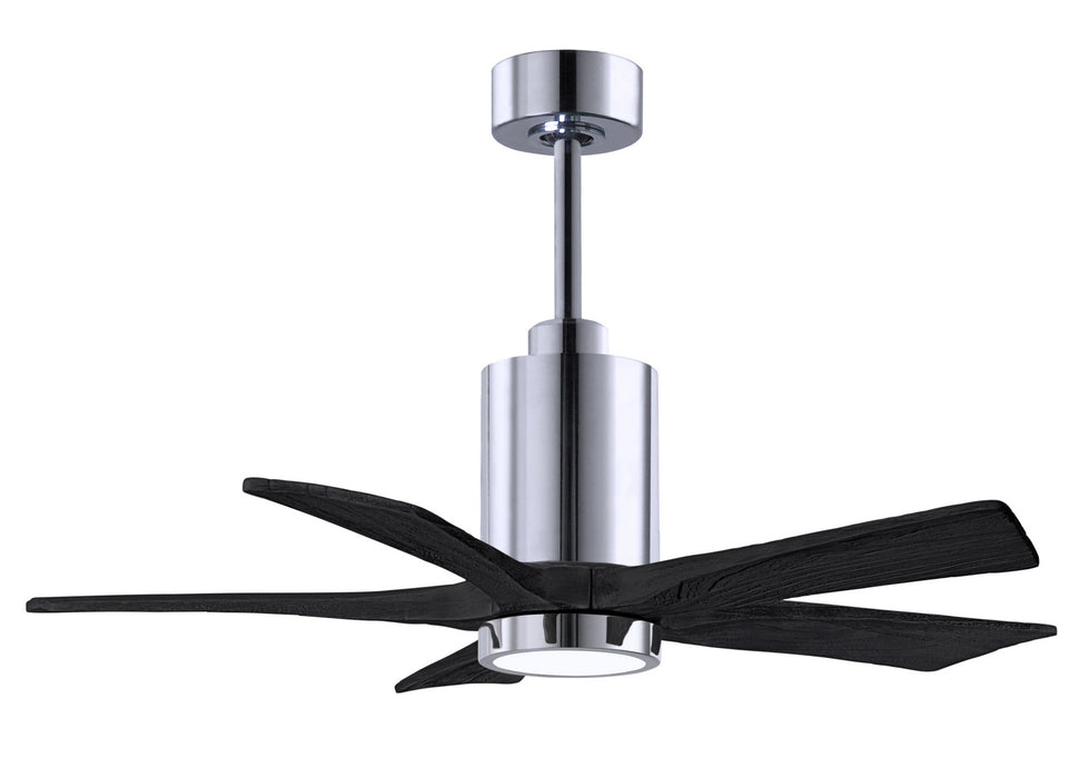 Matthews Fan Company - PA5-CR-BK-42 - 42 Inch Ceiling Fan - Patricia - Polished Chrome
