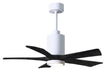 Matthews Fan Company - PA5-WH-BK-42 - 42 Inch Ceiling Fan - Patricia - Gloss White