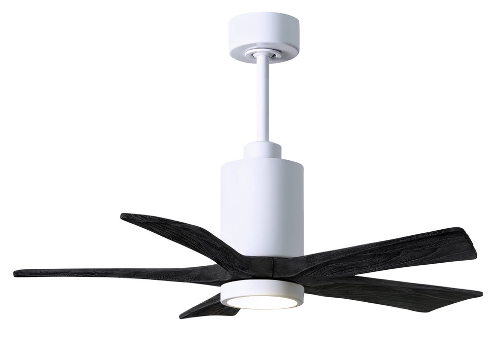 Matthews Fan Company - PA5-WH-BK-42 - 42 Inch Ceiling Fan - Patricia - Gloss White