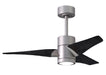Matthews Fan Company - SJ-BN-BK-42 - 42 Inch Ceiling Fan - Super Janet - Brushed Nickel