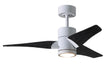 Matthews Fan Company - SJ-WH-BK-42 - 42 Inch Ceiling Fan - Super Janet - Gloss White