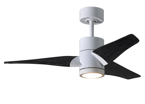Matthews Fan Company - SJ-WH-BK-42 - 42 Inch Ceiling Fan - Super Janet - Gloss White