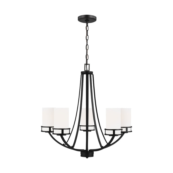 Generation Lighting - 3121605-112 - Five Light Chandelier - Robie - Midnight Black